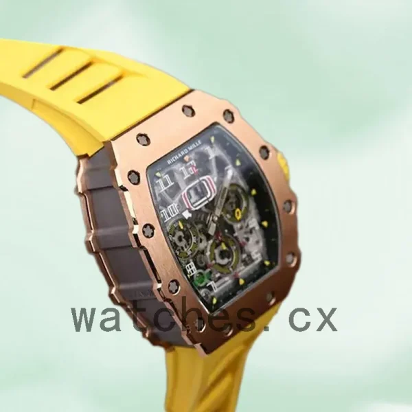 Richard Mille RM11-03 RM11-03-001 Around 50*40mm Men Transparent Dial Rubber Band - Image 3