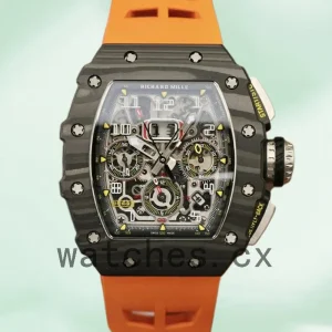 Richard Mille RM11-03 Men Around 50*40mm RM11-03-003 Black Rubber Band