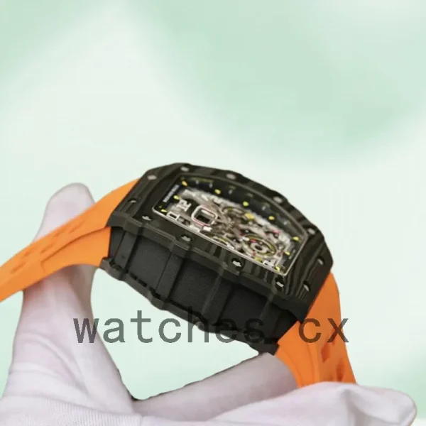 Richard Mille RM11-03 Men Around 50*40mm RM11-03-003 Black Rubber Band - Image 3
