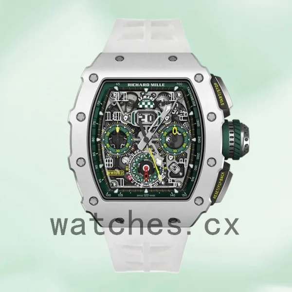 Richard Mille RM 11-03 RM 11-03 Around 45mm Men Silver Rubber Band - Image 2