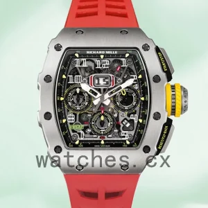 Richard Mille RM 11-03 RM 11-03 Men Around 45mm Silver Rubber Band