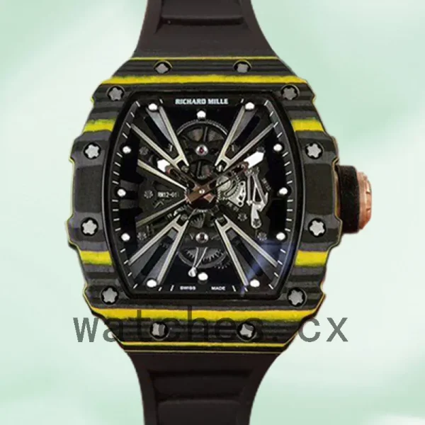 Richard Mille RM12-01 Men Around 50*42mm RM12-01-003 Mechanical Black