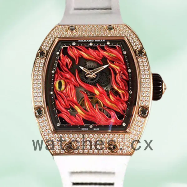 Richard Mille RM26-02 Men Around 50*42mm RM26-02-002 Flame Dial Rose Gold