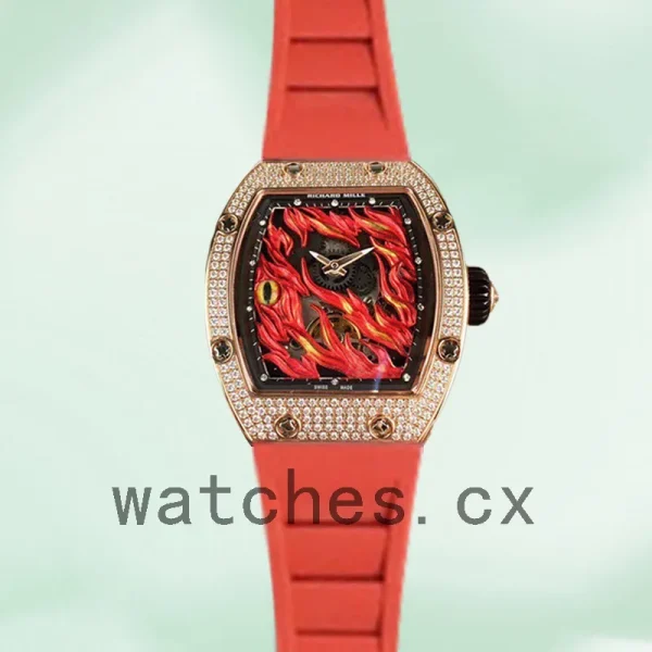 Richard Mille RM26-02 Men Around 50*42mm RM26-02-003 Rubber Band Rose Gold - Image 2