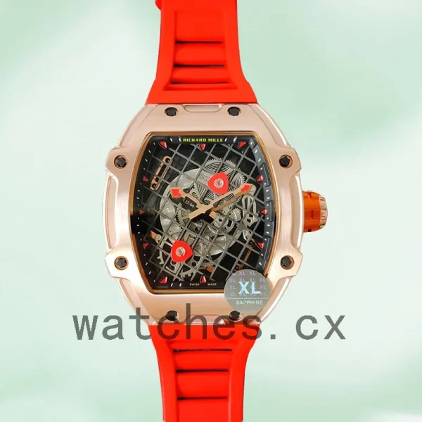 Richard Mille RM27-04 RM27-04-010 Around 38*48mm Men Rubber Band Rose Gold-tone - Image 2
