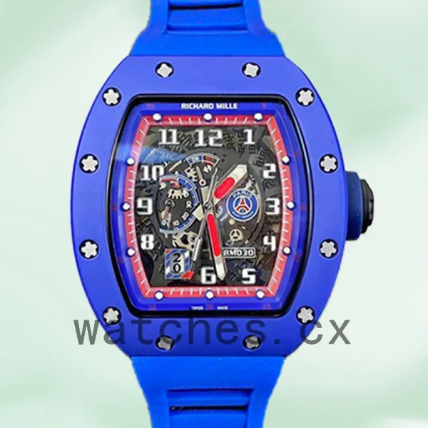 Richard Mille RM030 Men RM030-002 Around 50*42mm Rubber Band Blue