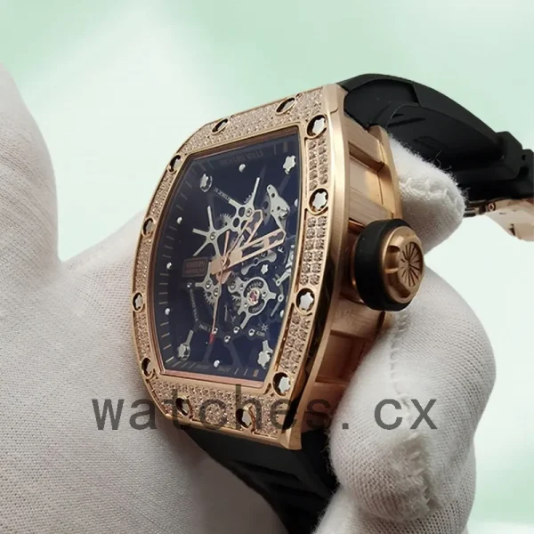Richard Mille RM035 Around 50*45mm Men RM035-001 Diamonds Transparent Dial - Image 3