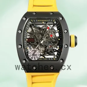 Richard Mille RM035 Around 50*45mm RM035-005 Men Black Rubber Band