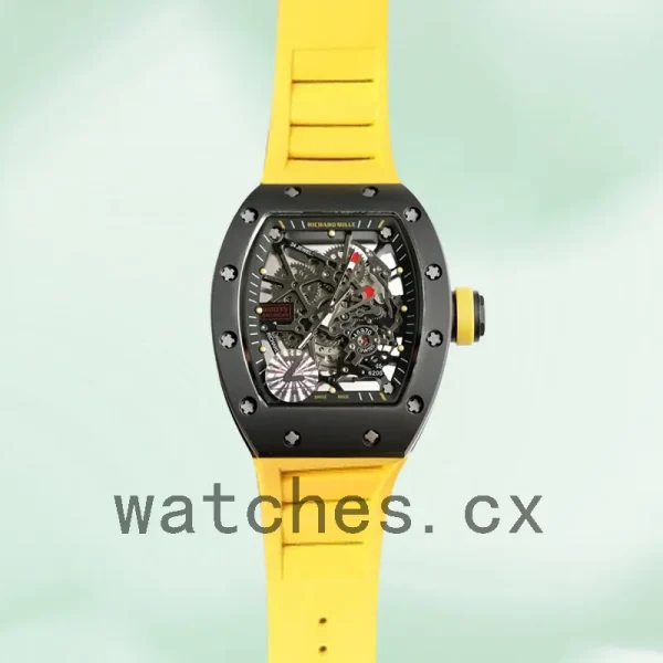 Richard Mille RM035 Around 50*45mm RM035-005 Men Black Rubber Band - Image 2