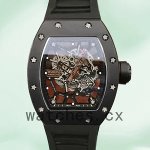 Richard Mille RM035 RM035-008 Men Around 50*42mm Rubber Band Mechanical