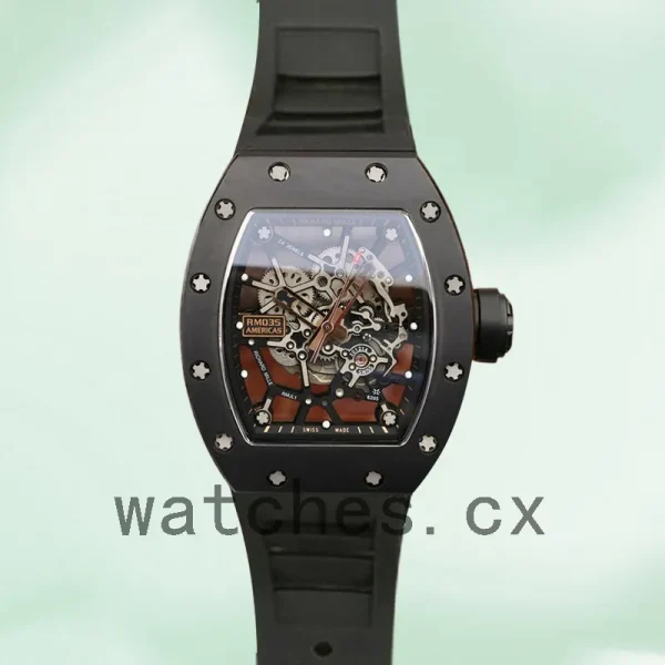 Richard Mille RM035 RM035-008 Men Around 50*42mm Rubber Band Mechanical - Image 2