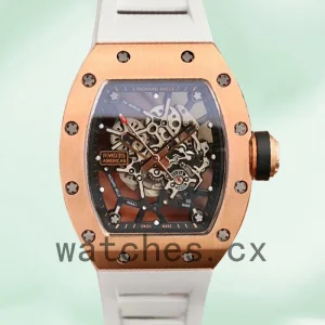 Richard Mille RM035 RM035-011 Men Around 50*45mm Transparent Dial Rubber Band