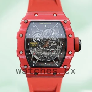 Richard Mille RM35-02 Men Around 50*42mm RM35-02-007 Transparent Dial Rubber Band