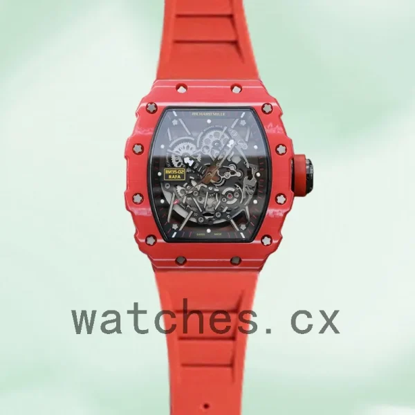 Richard Mille RM35-02 Men Around 50*42mm RM35-02-007 Transparent Dial Rubber Band - Image 2