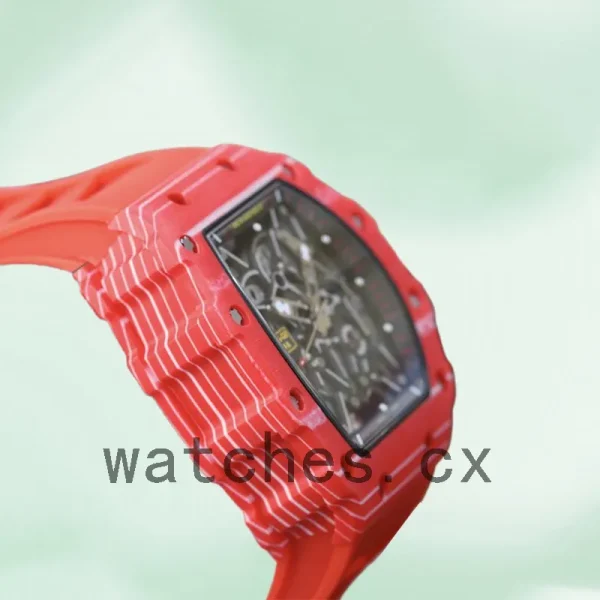 Richard Mille RM35-02 Men Around 50*42mm RM35-02-007 Transparent Dial Rubber Band - Image 4