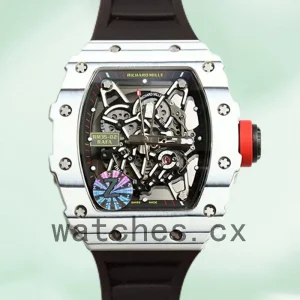 Richard Mille RM35-02 Men Around 50*42mm RM35-02-010 Transparent Dial Rubber Band