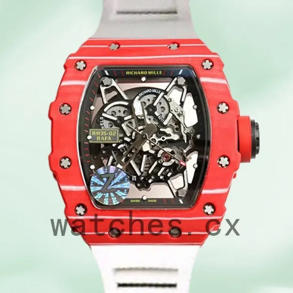 Richard Mille RM35-02 Around 50*42mm RM35-02-012 Men Red Transparent Dial