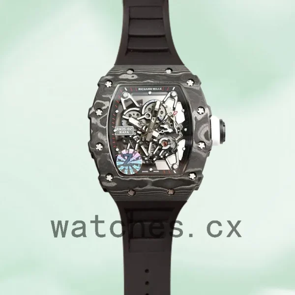 Richard Mille RM35-02 Men Around 50*42mm RM35-02-015 Transparent Dial Rubber Band - Image 2