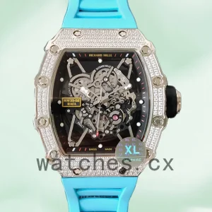 Richard Mille RM35-02 RM35-02-023 Around 45mm Men Transparent Dial Silver-tone