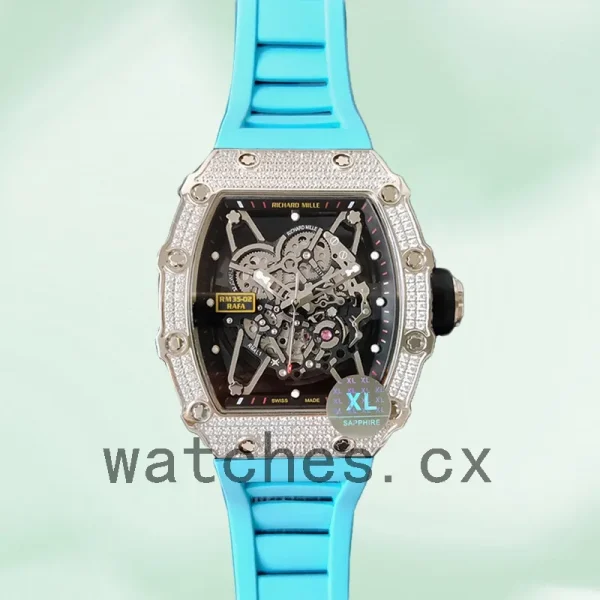 Richard Mille RM35-02 RM35-02-023 Around 45mm Men Transparent Dial Silver-tone - Image 2