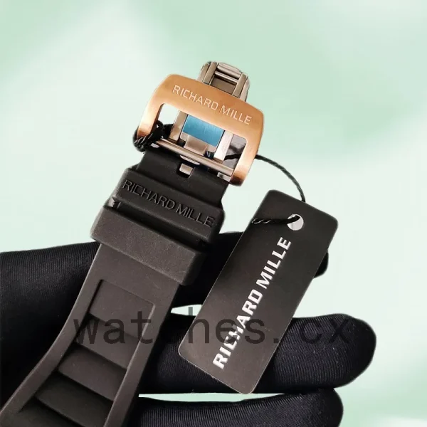 Richard Mille RM35-02 RM35-02-027 Around 45mm Men Transparent Dial Rubber Band - Image 3