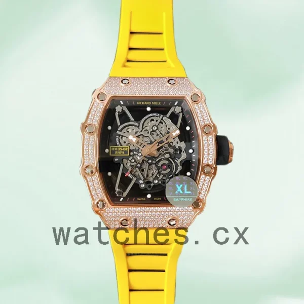 Richard Mille RM35-02 Around 45mm RM35-02-028 Men Rubber Band Transparent Dial - Image 2