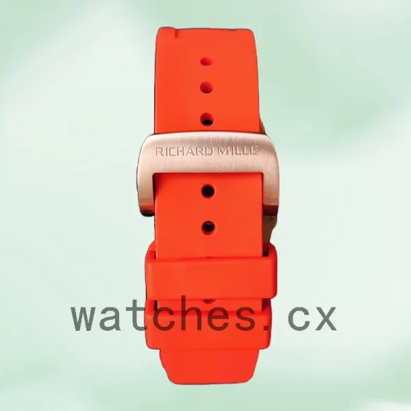 Richard Mille RM35-02 Around 45mm Men RM35-02-031 Rose Gold-tone Rubber Band - Image 3