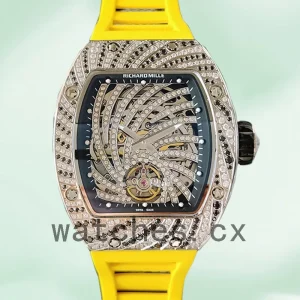 Richard Mille RM51-02 Around 48*40mm Ladies RM51-02-006 Rubber Band Diamond Paved Dial
