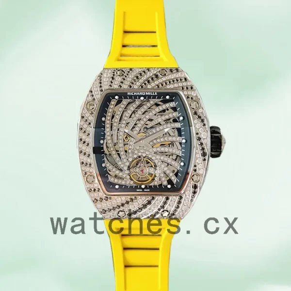 Richard Mille RM51-02 Around 48*40mm Ladies RM51-02-006 Rubber Band Diamond Paved Dial - Image 2