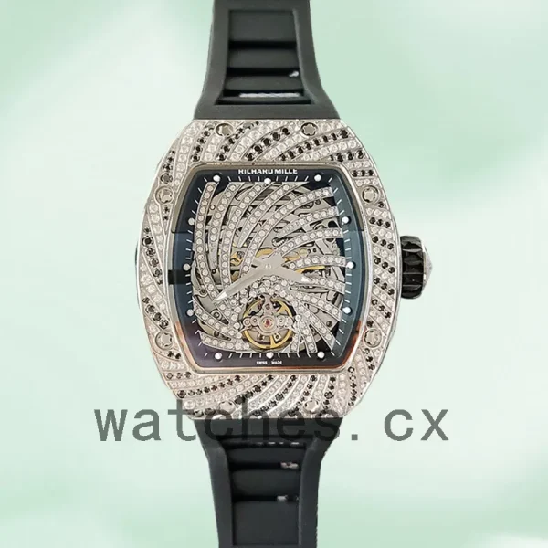 Richard Mille RM51-02 Around 48*40mm Ladies RM51-02-006 Rubber Band Diamond Paved Dial - Image 5