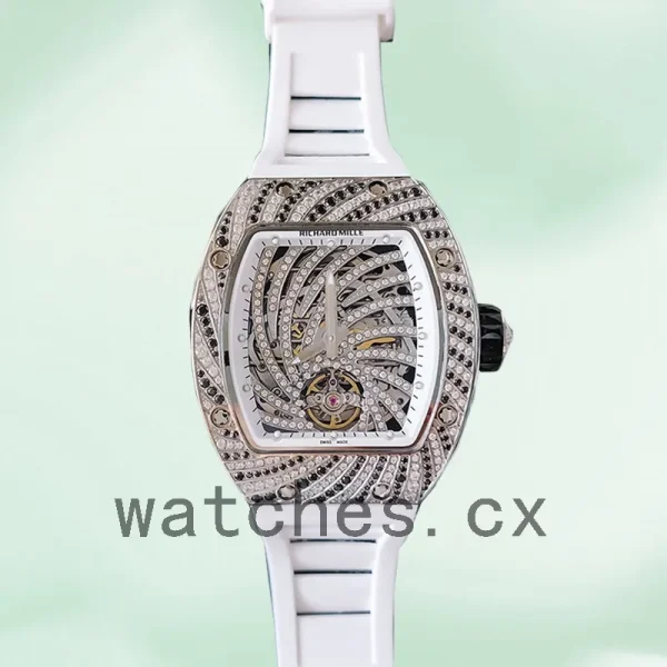 Richard Mille RM51-02 Around 48*40mm Ladies RM51-02-006 Rubber Band Diamond Paved Dial - Image 4