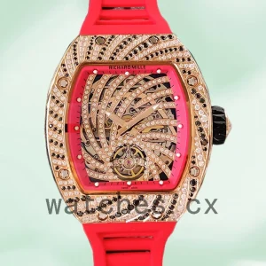 Richard Mille RM51-02 Around 48*40mm RM51-02-009 Ladies Diamond Paved Dial Rubber Band