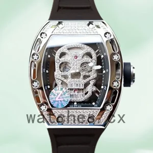 Richard Mille RM052 Around 50*42mm RM052-001 Men Diamonds Skull Dial
