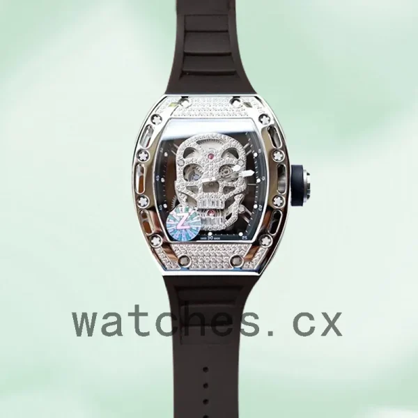 Richard Mille RM052 Around 50*42mm RM052-001 Men Diamonds Skull Dial - Image 2