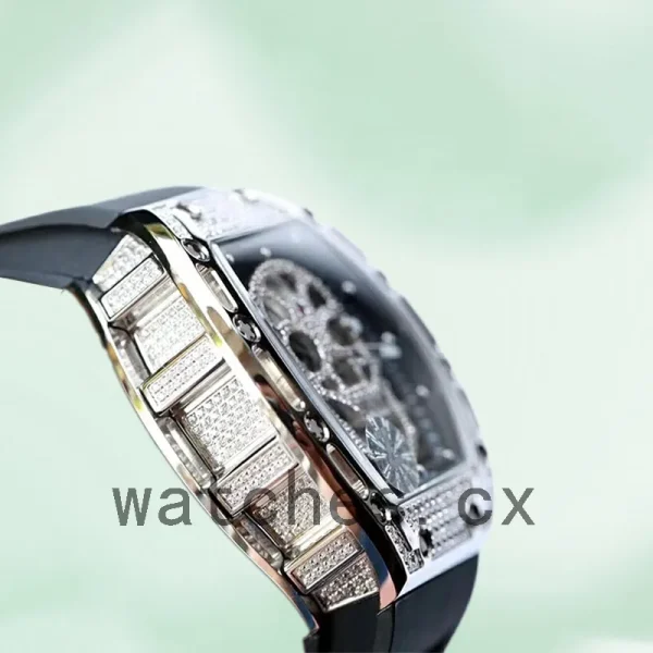 Richard Mille RM052 Around 50*42mm RM052-001 Men Diamonds Skull Dial - Image 3