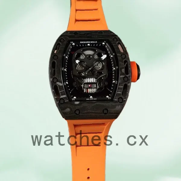 Richard Mille RM052 Around 50*43mm Men RM052-008 Black Skull Dial - Image 2