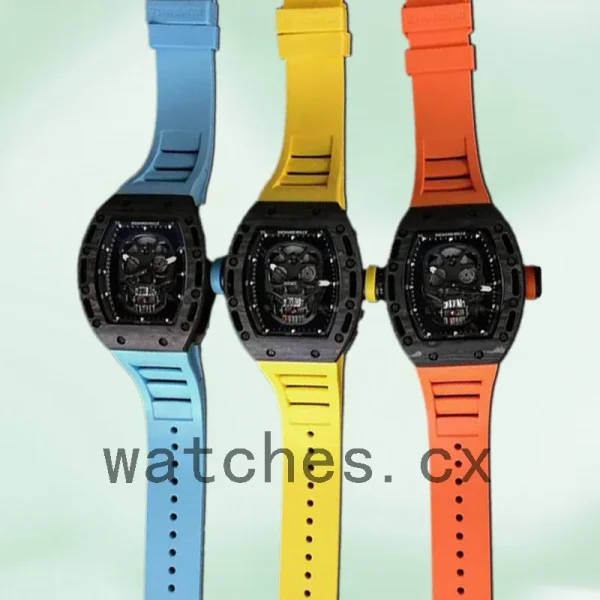 Richard Mille RM052 Around 50*43mm Men RM052-008 Black Skull Dial - Image 3