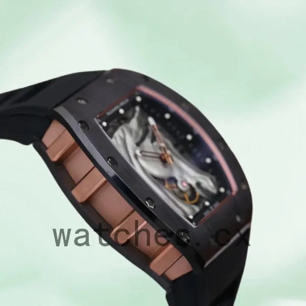 Richard Mille RM52-02 Men Around 50*41mm RM52-02-001 Horse Head Skeleton Dial Rubber Band - Image 3