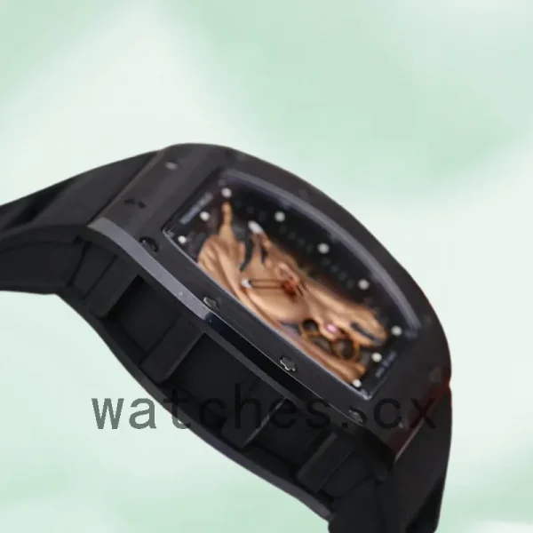 Richard Mille RM52-02 RM52-02-006 Around 50*42mm Men Black Rubber Band - Image 3