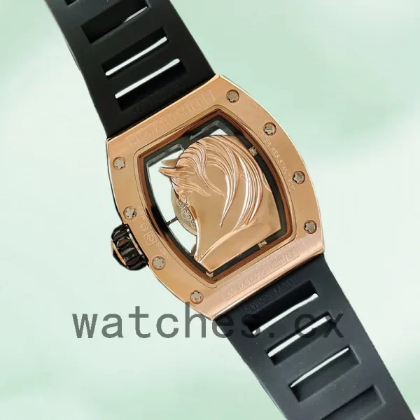 Richard Mille RM52-02 Around 43mm Men RM52-02-009 Rose Gold-tone/Silver-tone Rubber Band - Image 4