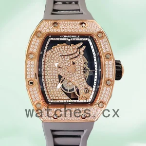 Richard Mille RM52-02 RM52-02-012 Around 43mm Men Rubber Band Horse Dial