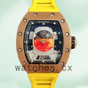 Richard Mille RM52-05 RM52-05-001 Around 50*42mm Men Rose Gold-tone Mars Earth Dial