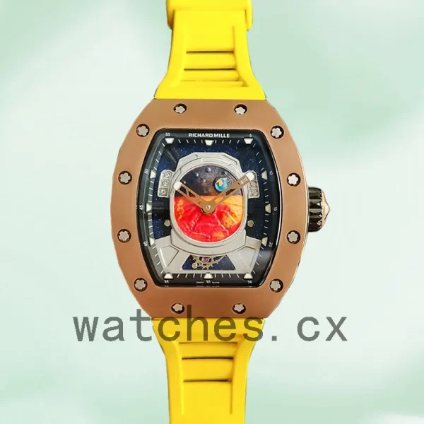 Richard Mille RM52-05 RM52-05-001 Around 50*42mm Men Rose Gold-tone Mars Earth Dial - Image 2