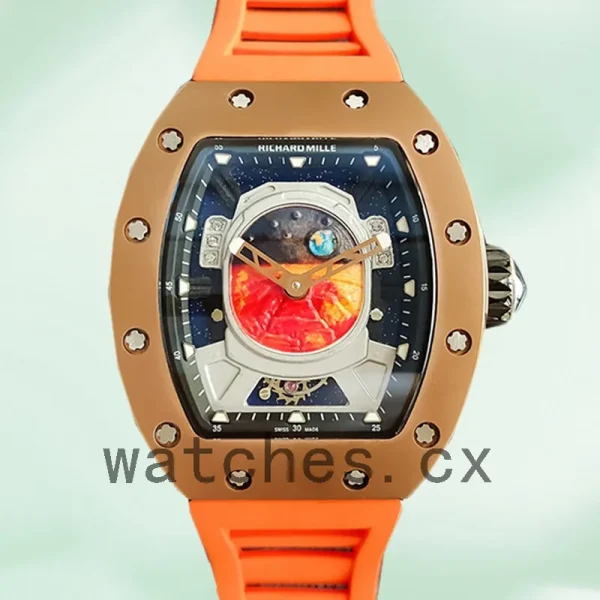 Richard Mille RM52-05 Around 50*42mm RM52-05-004 Men Rose Gold-tone