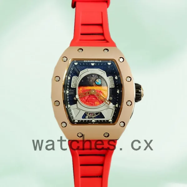 Richard Mille RM52-05 Around 50*42mm RM52-05-005 Men Rose Gold-tone Mechanical - Image 2