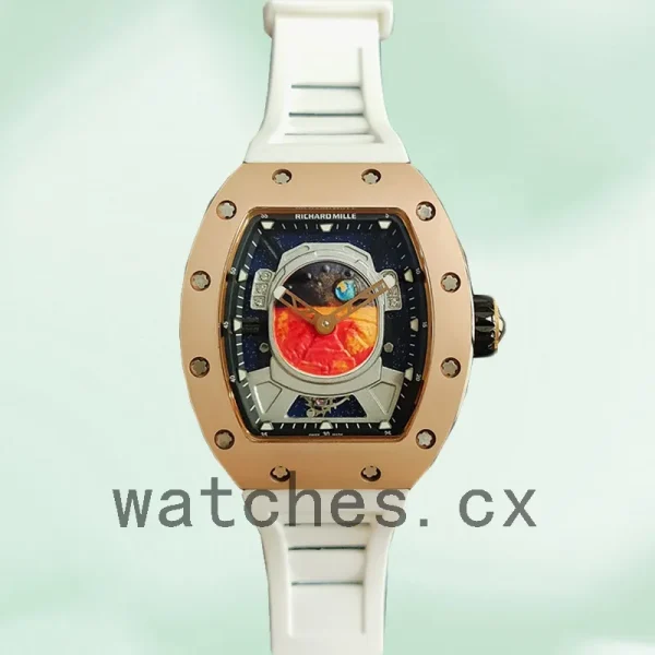 Richard Mille RM52-05 Around 50*42mm RM52-05-005 Men Rose Gold-tone Mechanical - Image 4