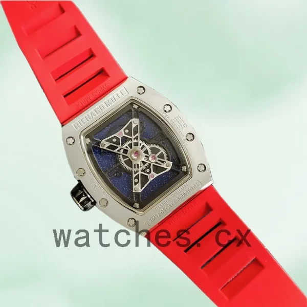 Richard Mille RM52-05 RM52-05-006 Around 50*42mm Men Silver-tone Rubber Band - Image 3