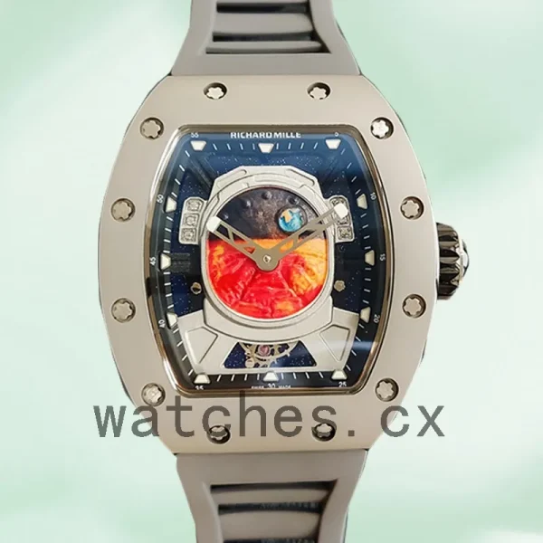 Richard Mille RM52-05 Around 50*42mm RM52-05-009 Men Mechanical Silver-tone