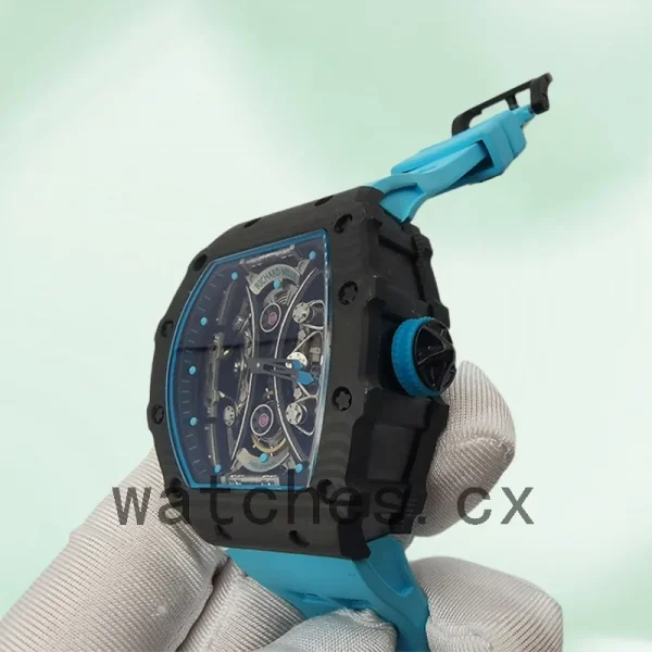 Richard Mille RM53-01 RM53-01-001 Around 50*40mm Men Rubber Band Transparent Dial - Image 3