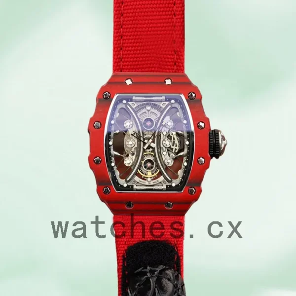 Richard Mille RM53-01 Men RM53-01-002 Around 50*43mm Red Rubber Band - Image 2